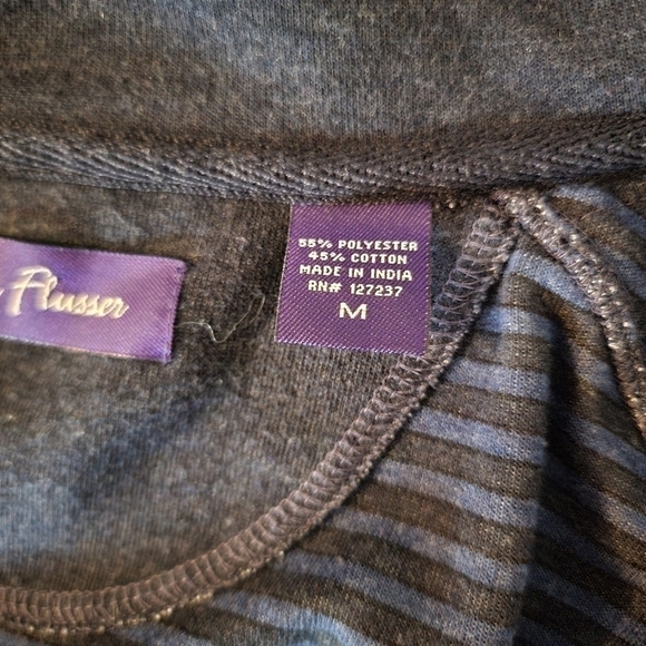 ALAN Flusser Men's Sweater Full-Zip Vest - Medium - Poly-Cotton Knit - Golf T19 - Picture 6 of 8